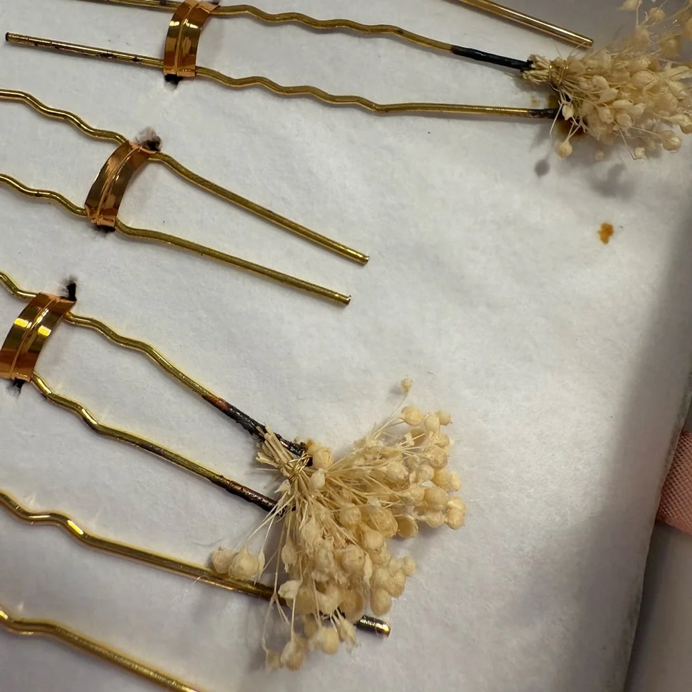 Anthropologie | Real Baby’s Breath Wedding Hair Pins/Decor, Never Used